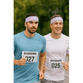 Headband Running RUSH - LIGHT PINK - Bandeau running léger, respirant, extensible et sans coutures