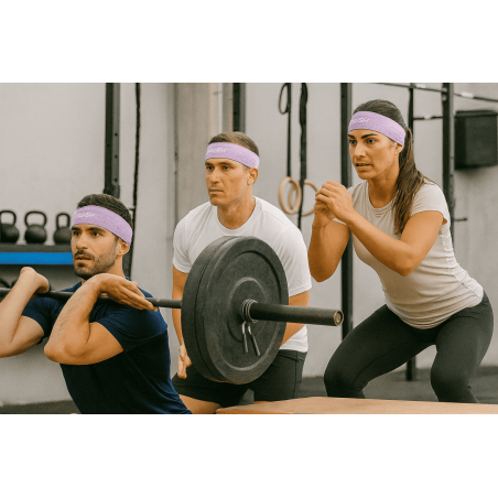 Headband Running RUSH - LIGHT PINK - Bandeau running léger, respirant, extensible et sans coutures | Les4Nages