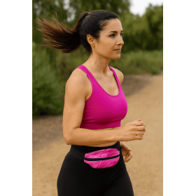 Ceinture RUSH Large Running Pocket - HAWAI PINK - Ceinture extensible porte gels, nutrition, telephone ...