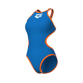 ARENA One Biglogo - Blue River Fluo Orange  - Maillot Natation Femme 1 piece