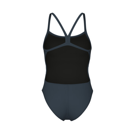 Arena TEAM SOLID Challenge Back Asphalt Bright Coral - Maillot de bain femme 1 pièce | Les4Nages