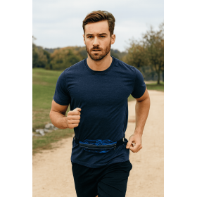 Ceinture RUSH Large Running Pocket - HAWAI BLUE - Ceinture extensible porte gels, nutrition, telephone ...