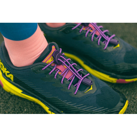 RUSH Lacets running FastLace striped Purple - White | Les4Nages