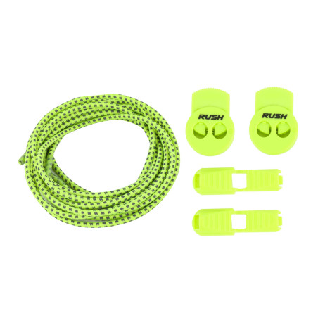 RUSH Lacets running FastLace reflective Neon Yellow | Les4Nages
