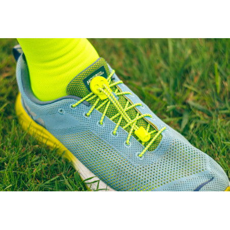 RUSH Lacets running FastLace reflective Neon Yellow | Les4Nages