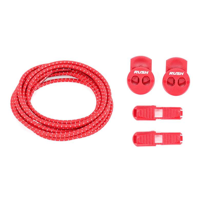 RUSH Lacets running FastLace striped Red - White | Les4Nages