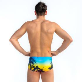 SWEAMS TRUNKS ALOHA YELLOW - Boxer Natation Homme