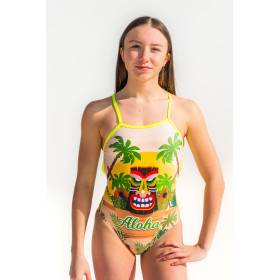 SWEAMS ALOHA TIKI - Maillot femme 1 piece bretelles fines