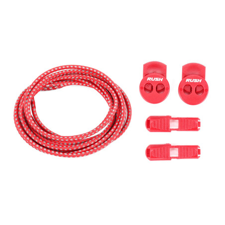 RUSH Lacets running FastLace reflective Red | Les4Nages