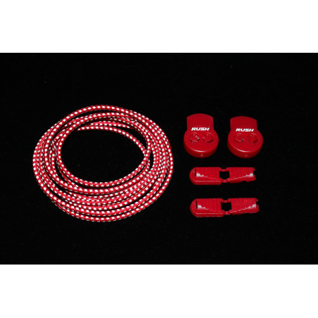RUSH Lacets running FastLace reflective Red | Les4Nages
