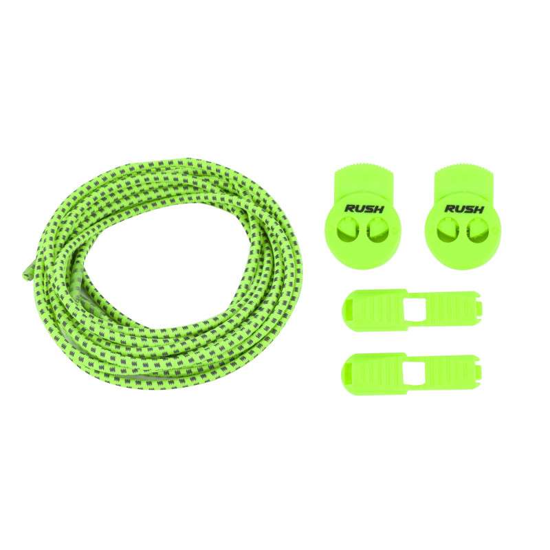 RUSH Lacets running FastLace reflective Neon Green | Les4Nages