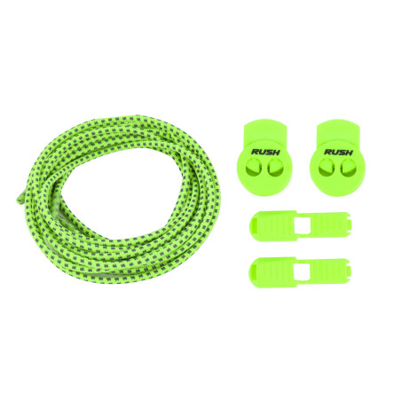 RUSH Lacets running FastLace reflective Neon Green | Les4Nages