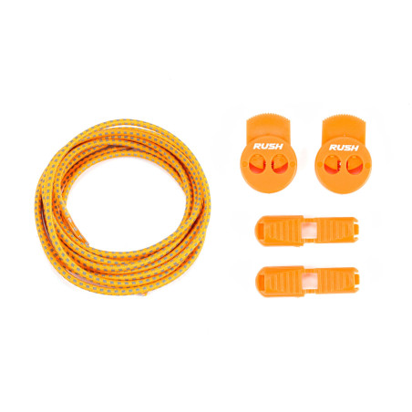 RUSH Lacets running FastLace reflective Neon Orange | Les4Nages
