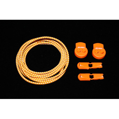 RUSH Lacets running FastLace reflective Neon Orange | Les4Nages