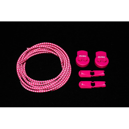 RUSH Lacets running FastLace reflective Hot Pink | Les4Nages