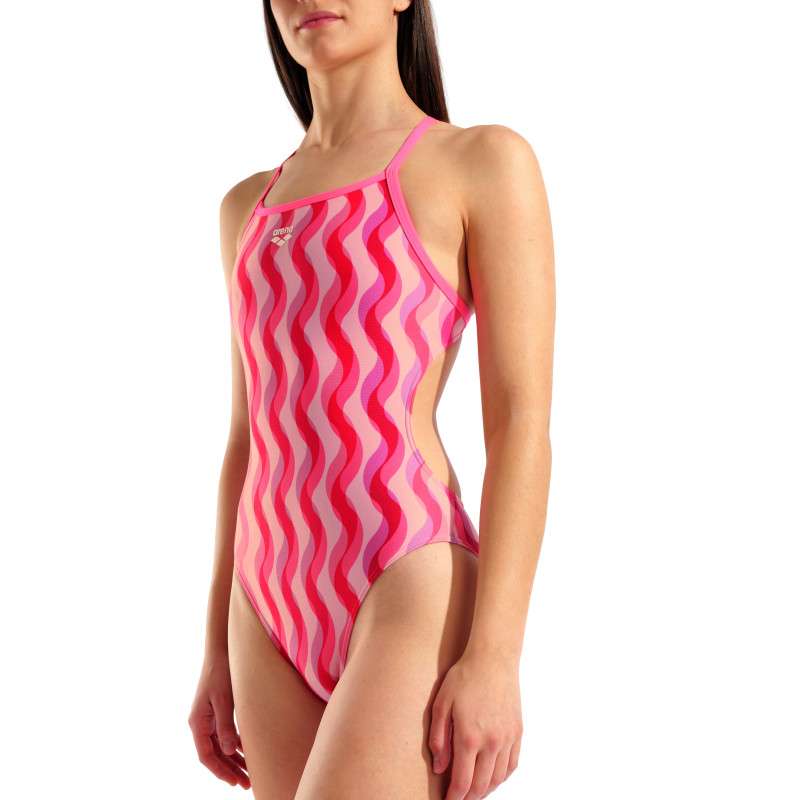Arena RIPPLE PRINT SWIMSUIT Challenge Back - Maillot de bain femme 1 pièce | Les4Nages