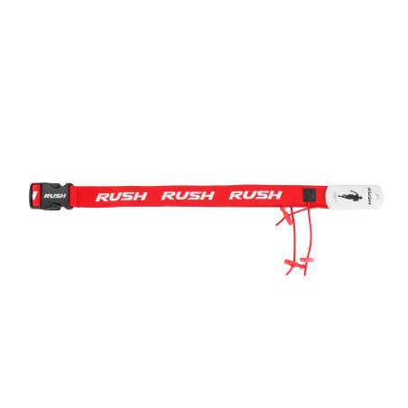 Ceinture porte dossard RUSH Basic Race belt Red avec 3 points | Les4Nages