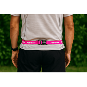 Ceinture porte dossard RUSH Basic Race belt Pink avec 3 points