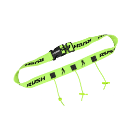 Ceinture porte dossard RUSH Basic Race belt Jaune avec 3 points