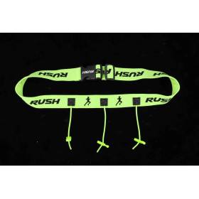 Ceinture porte dossard RUSH Basic Race belt Jaune avec 3 points