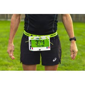 Ceinture porte dossard RUSH Basic Race belt Jaune avec 3 points
