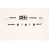 Ceinture porte dossard RUSH Basic Race belt Blanc avec 3 points