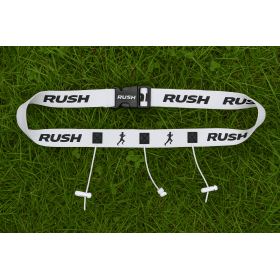 Ceinture porte dossard RUSH Basic Race belt Blanc avec 3 points