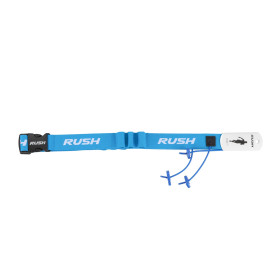 Ceinture porte dossard RUSH Energy Race belt Blue avec 3 points de fixation et 6 porte gels