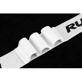 Ceinture porte dossard RUSH Energy Race belt Blanc avec 3 points de fixation et 6 porte gels