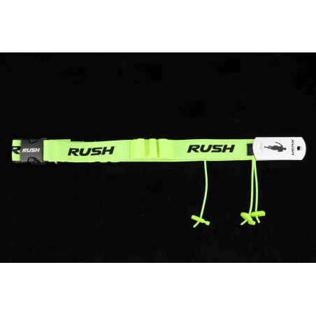 Ceinture porte dossard RUSH Energy Race belt Jaune avec 3 points de fixation et 6 porte gels | Les4Nages