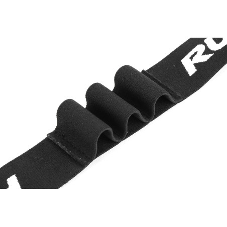 Ceinture porte dossard RUSH Energy Race belt Black avec 3 points de fixation et 6 porte gels | Les4Nages