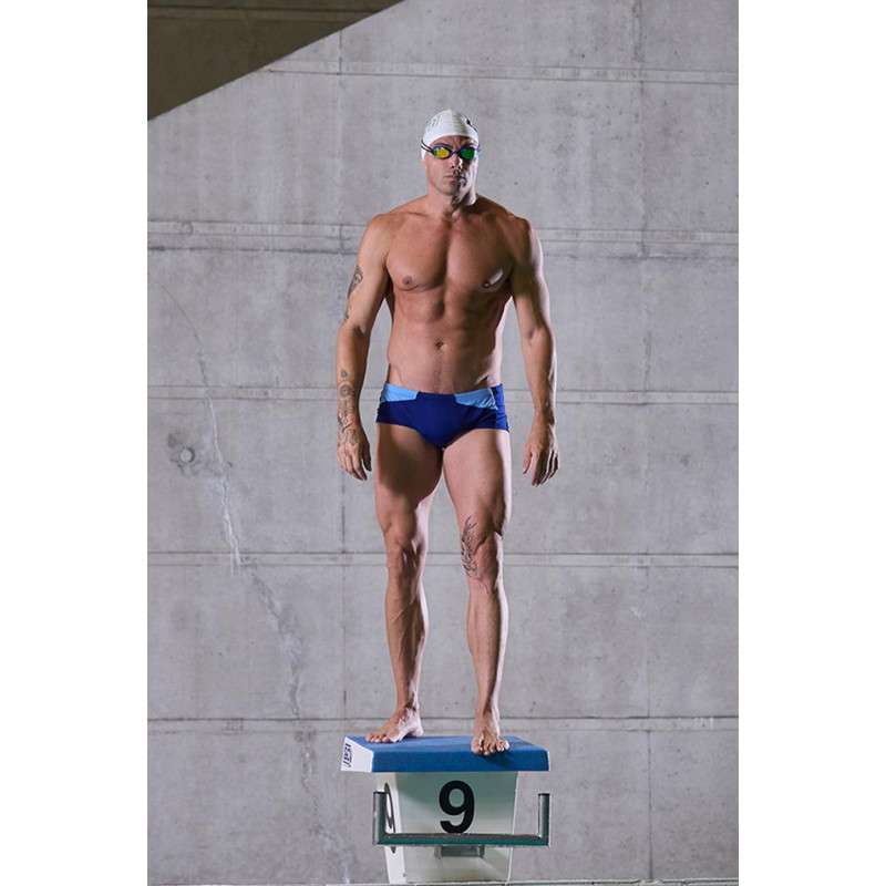 ZEROD Trunks ROYAL BLUE/SKY BLUE - Boxer Natation Homme | Les4Nages