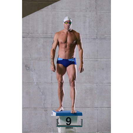 ZEROD Trunks ROYAL BLUE/SKY BLUE - Boxer Natation Homme | Les4Nages