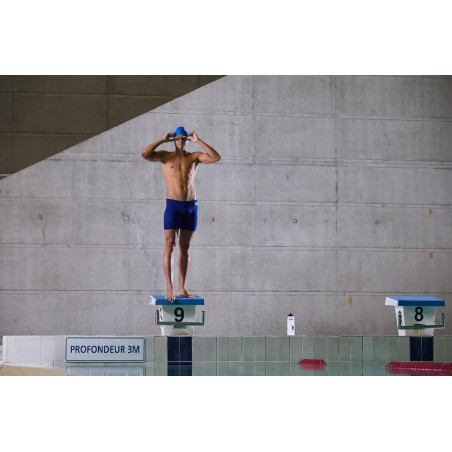 ZEROD ROYAL BLUE/SKY BLUE - Aquashort boxer Natation Homme | Les4Nages