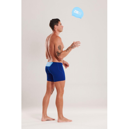 ZEROD ROYAL BLUE/SKY BLUE - Aquashort boxer Natation Homme | Les4Nages
