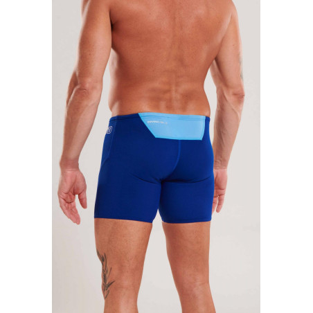 ZEROD ROYAL BLUE/SKY BLUE - Aquashort boxer Natation Homme | Les4Nages