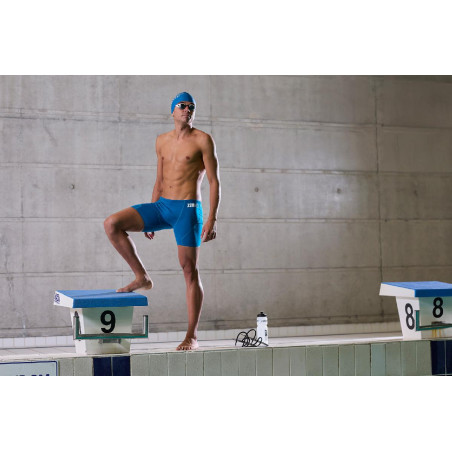 ZEROD EMERALD GREEN/MINT - Aquashort boxer Natation Homme | Les4Nages