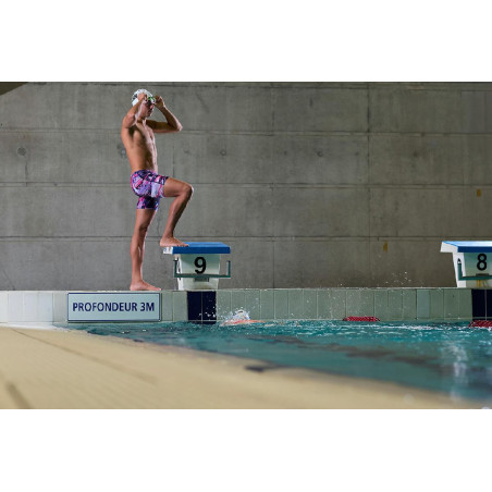 ZEROD GLITCHER - Aquashort boxer Natation Homme | Les4Nages