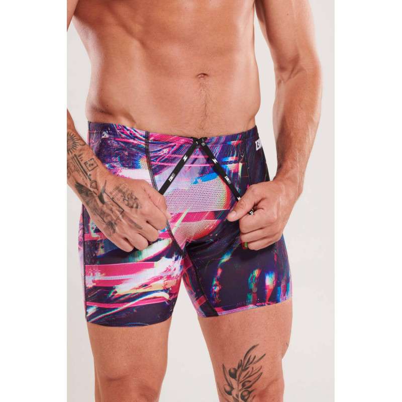 ZEROD GLITCHER - Aquashort boxer Natation Homme | Les4Nages