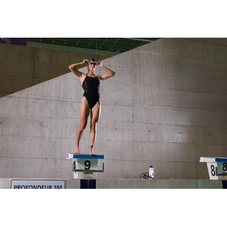 BLACK SWELL - Maillot de bain Natation Femme 1 pièce Zerod | Les4Nages