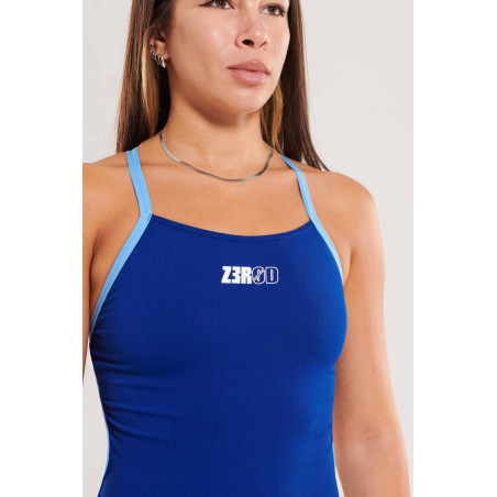 ROYAL BLUE/SKY BLUE - Maillot de bain Natation Femme 1 pièce Zerod | Les4Nages