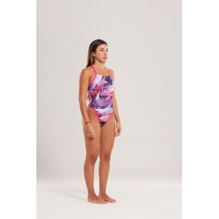 GLITCHER - Maillot de bain Natation Femme 1 pièce Zerod | Les4Nages