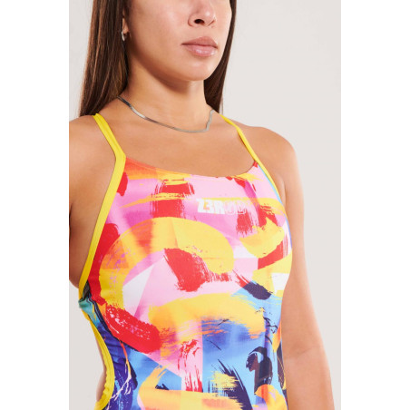 BRUSHWAVE - Maillot de bain Natation Femme 1 pièce Zerod | Les4Nages