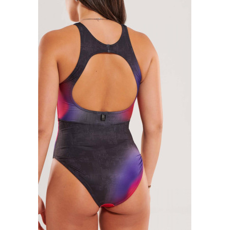 SCULPT VORTEX NEBULA - Maillot de bain Natation Femme 1 pièce Zerod | Les4Nages