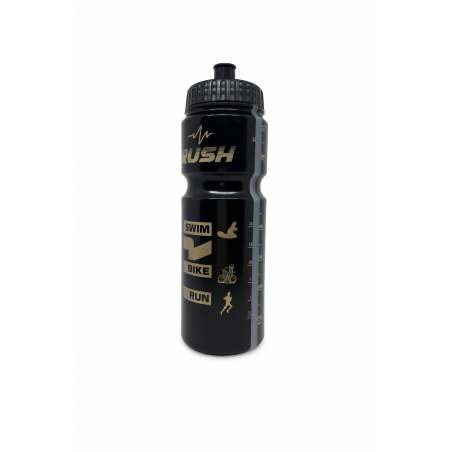 Bidon TRIATHLON RUSH - Black Shiny GOLD - 750ml | Les4Nages