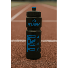 Bidon TRIATHLON RUSH - Black Shiny BLUE - 750ml