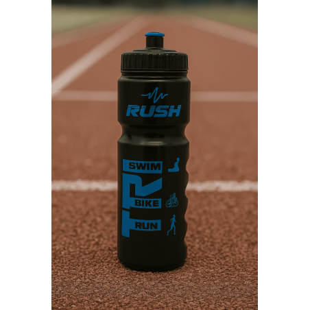 Bidon TRIATHLON RUSH - Black Shiny BLUE - 750ml | Les4Nages