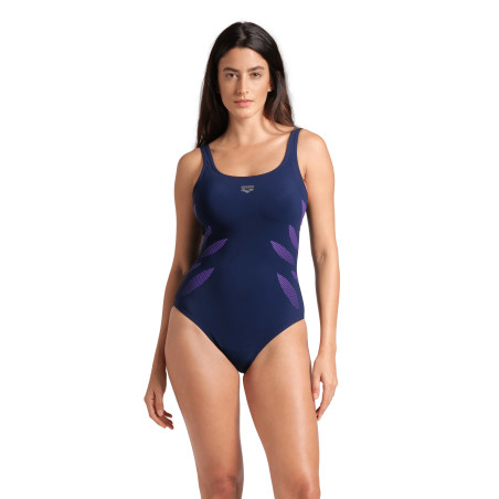 Arena Bodylift MILENA Wing Back NAVY - Maillot Natation Arena Aquagym et aquafitness | Les4Nages