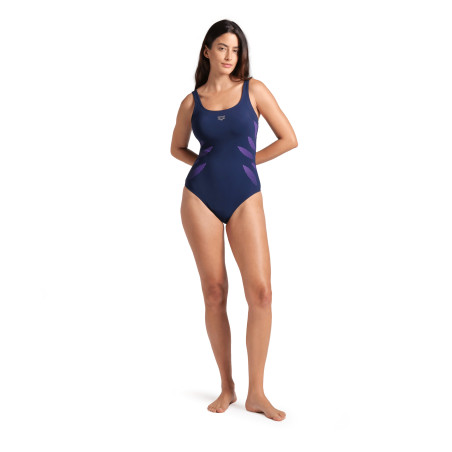 Arena Bodylift MILENA Wing Back NAVY - Maillot Natation Arena Aquagym et aquafitness | Les4Nages