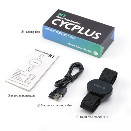 Brassard Capteur de fréquence cardiaque H1 CYCPLUS- Bluetooth et ANT+ | Les4Nages